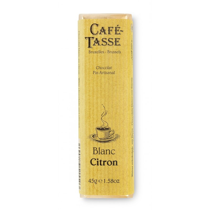 Barre de chocolat blanc au citron Café-Tasse - 45g