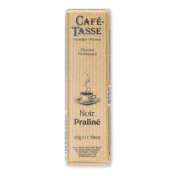 Barre au chocolat noir praliné par Café Tasse - 45g