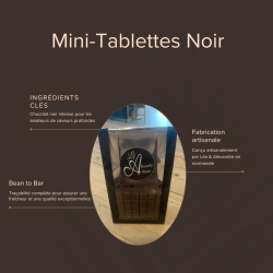 Mini-Tablettes Chocolat Noir Léa & Alexandre - Saveur Intense en Format Pratique