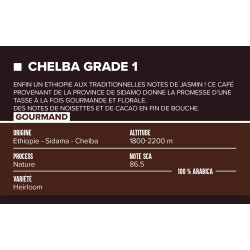 Café en grain d'Ethiopie Grade 1 - Sidama Chelba - Bonkawa