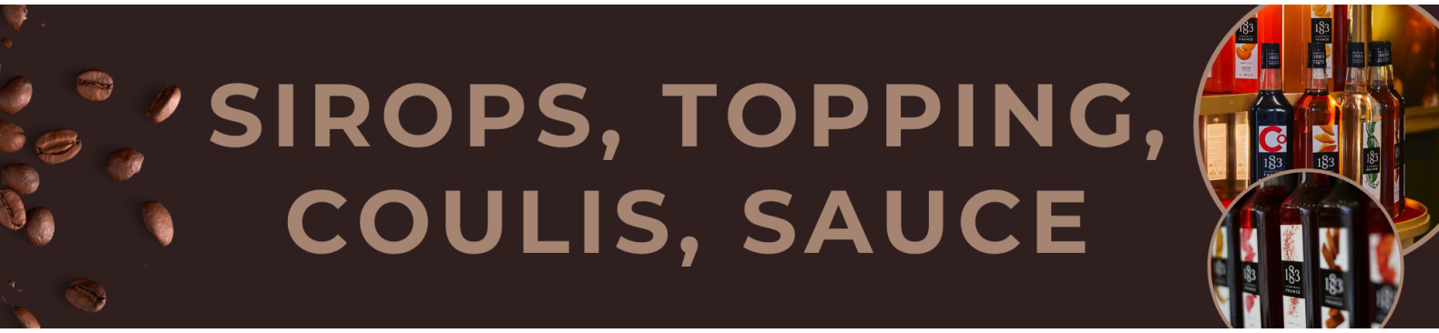 Sirop Monin et coulis, sauces, topping pour boissons gourmandes